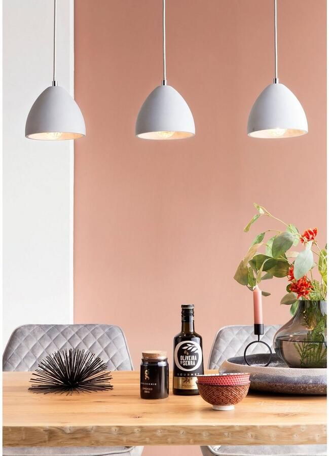 SalesFever Hanglamp Nora 3x lampenkappen van beton