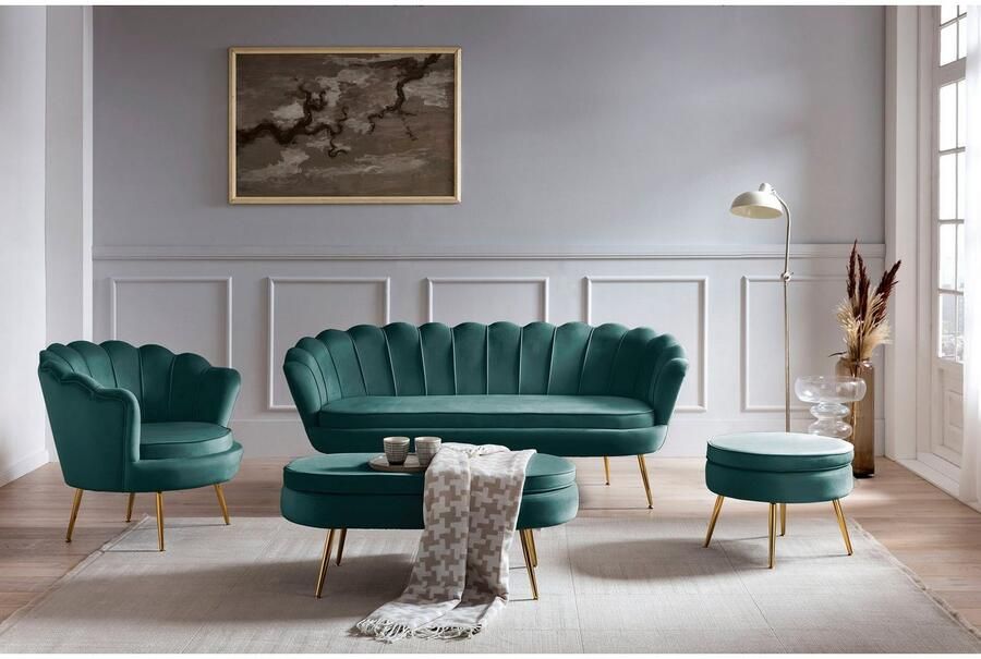 SalesFever 3-zitsbank Clam Comfortabele bank Extravagant schelpdesign: 180 cm breedte - Foto 3