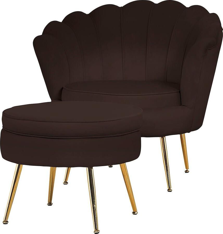 SalesFever Hocker Calm Gestoffeerde kruk met charme - Foto 4