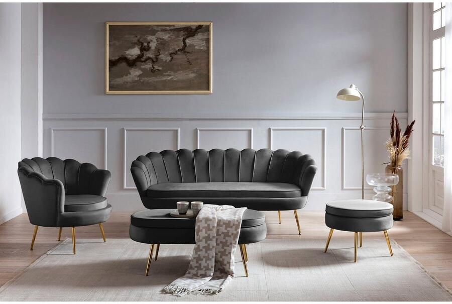 SalesFever 3-zitsbank Clam Comfortabele bank Extravagant schelpdesign: 180 cm breedte - Foto 3
