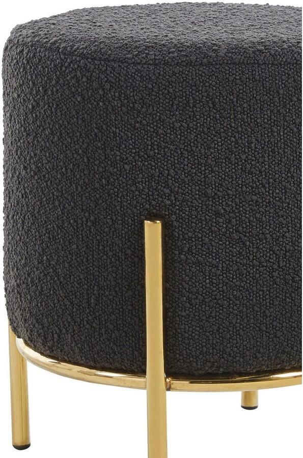 SalesFever Hocker Komfortabler Polsterhocker met designframe van goudkleurig metaal - Foto 3