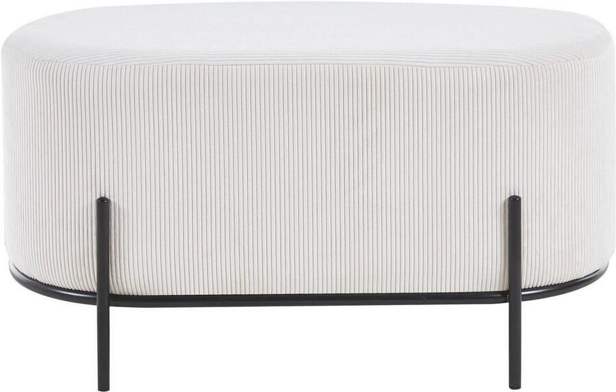 SalesFever Hocker Komfortabler Polsterhocker met designframe van zwart metaal - Foto 2