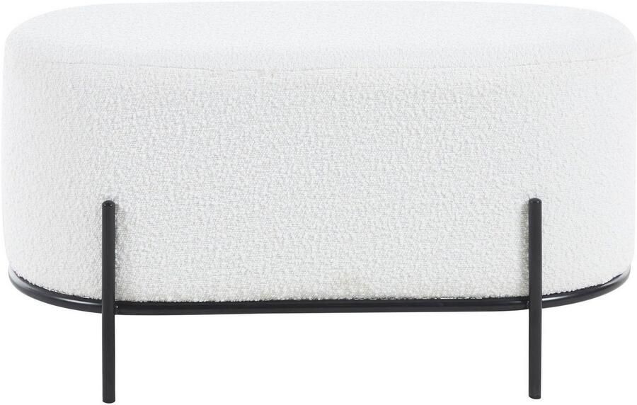 SalesFever Hocker Komfortabler Polsterhocker met designframe van zwart metaal - Foto 3