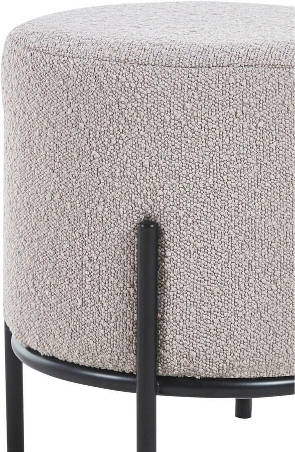 SalesFever Hocker Komfortabler Polsterhocker met designframe van zwart metaal - Foto 2