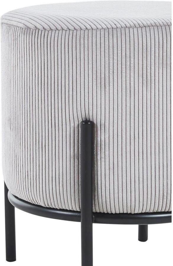 SalesFever Hocker Komfortabler Polsterhocker met designframe van zwart metaal - Foto 2