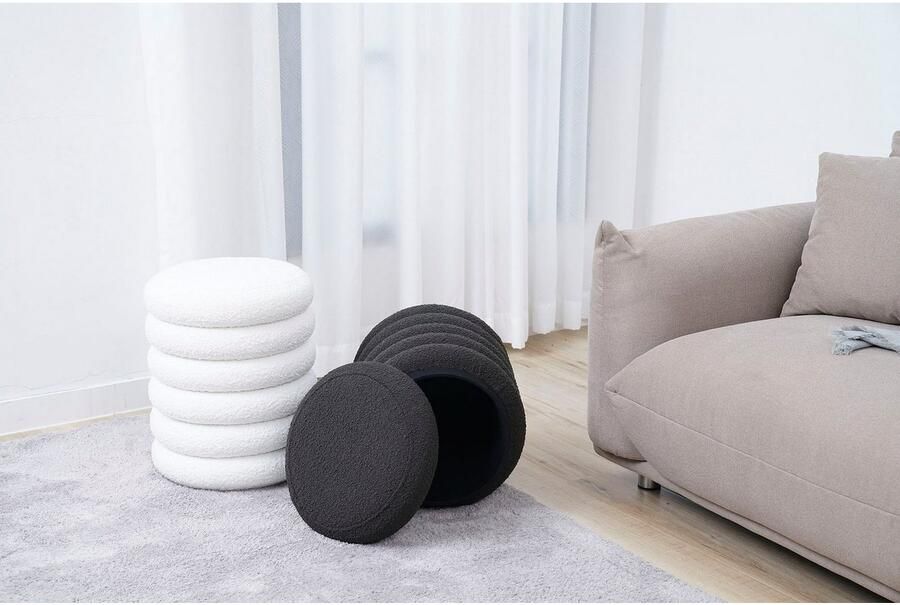 SalesFever Hocker Comfortabele kruk met stijl Praktische opbergruimte in elegant design - Foto 6