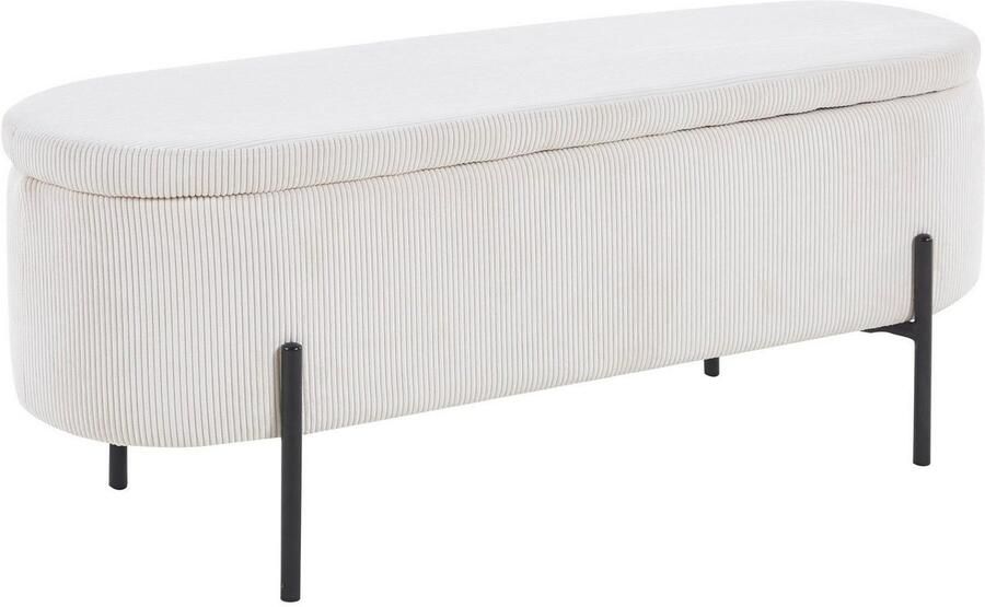 SalesFever Hockerbank im stilvollen Look scharnierend met opbergfunctie - Foto 4