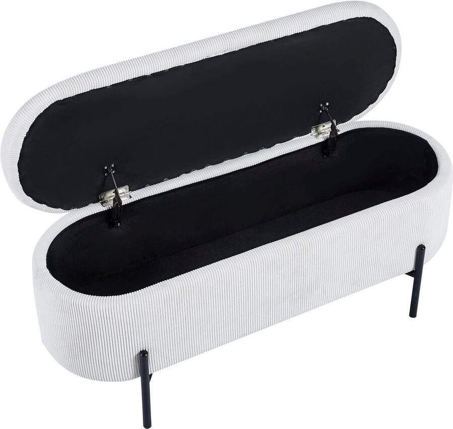 SalesFever Hockerbank im stilvollen Look scharnierend met opbergfunctie