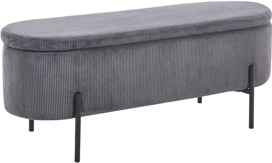 SalesFever Hockerbank im stilvollen Look scharnierend met opbergfunctie - Foto 3