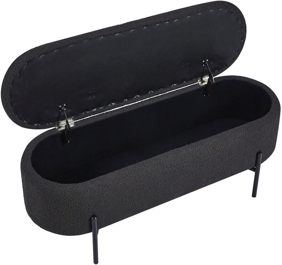 SalesFever Hockerbank im stilvollen Look scharnierend met opbergfunctie