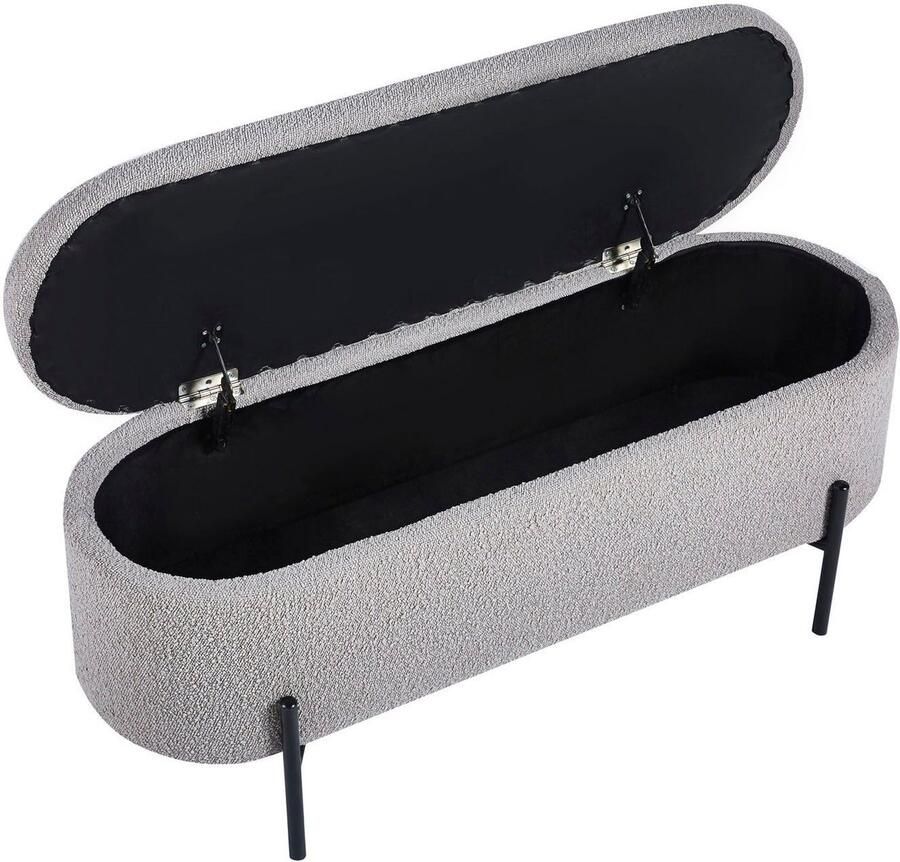 SalesFever Hockerbank im stilvollen Look scharnierend met opbergfunctie