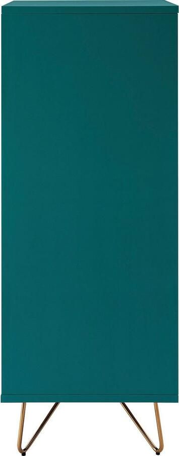 SalesFever Hoge kast Bolton Elegante Schubkastenkommode Spiegel in klepdeksel kast met make-upvak ladekast - Foto 7