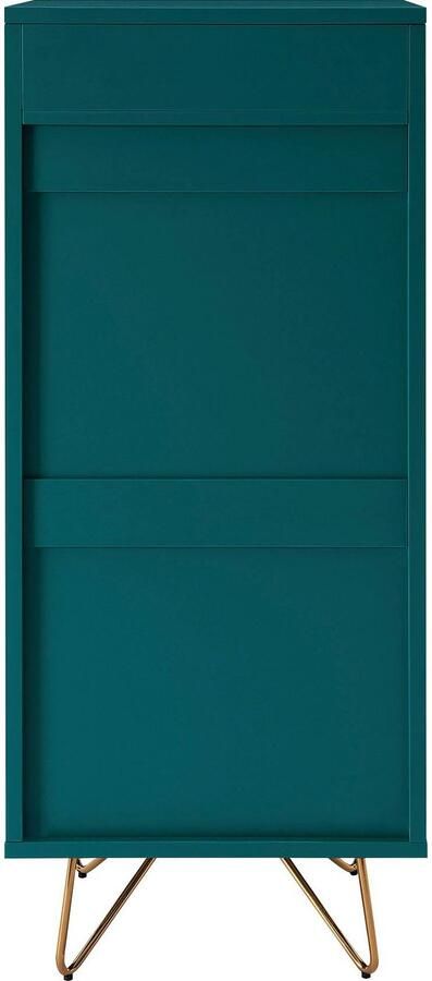 SalesFever Hoge kast Bolton Elegante Schubkastenkommode Spiegel in klepdeksel kast met make-upvak ladekast - Foto 5