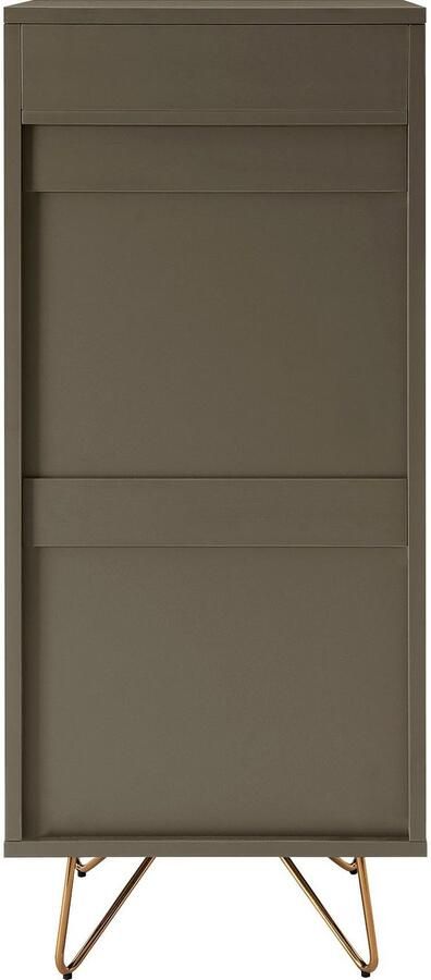 SalesFever Hoge kast Bolton Elegante Schubkastenkommode Spiegel in klepdeksel kast met make-upvak ladekast - Foto 4