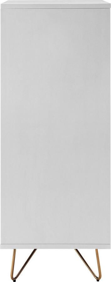 SalesFever Hoge kast Bolton Elegante Schubkastenkommode Spiegel in klepdeksel kast met make-upvak ladekast - Foto 7