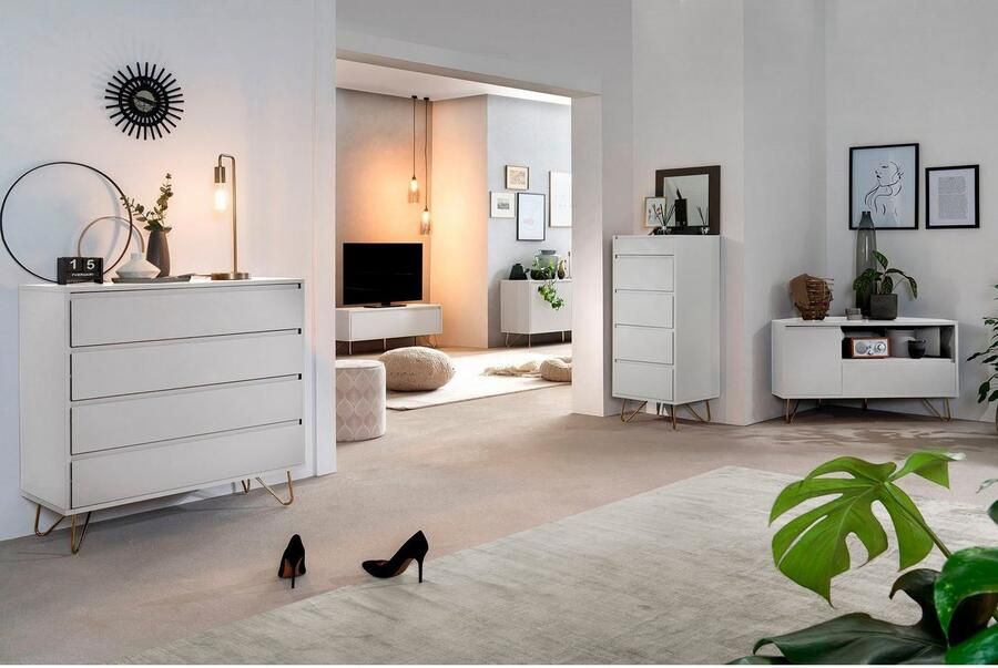 Artistiq Living Artistiq Ladekast met spiegel Carles 110 x 45cm Wit - Foto 2