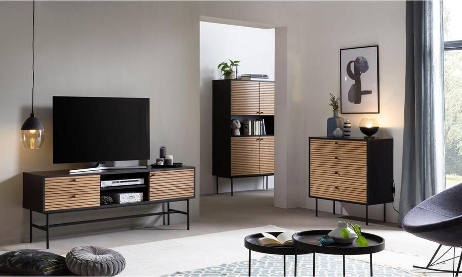 SalesFever Tv-meubel Torsby Stijlvolle TV-commode voor uw woonkamer Commode: stijl ontmoet praktische kabelorganisatie - Foto 12