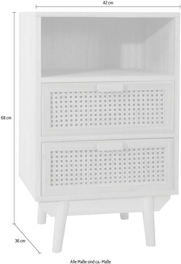 SalesFever Kast Vejle Design-Kommode für Stauraum Ladefronten van rotan-vlechtwerk - Foto 4