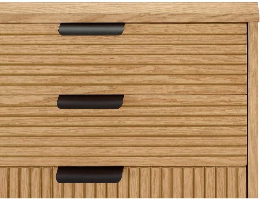 SalesFever Kast Visby Designer Kommode mit Stil Eiken echt houtfineer - Foto 2