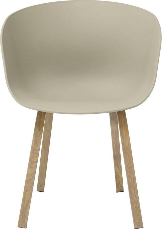 SalesFever Kuipstoel Lund Designer Schalenstuhl-Set Metalen poten in hout-look (set 2 stuks) - Foto 2