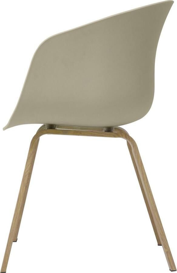 SalesFever Kuipstoel Lund Designer Schalenstuhl-Set Metalen poten in hout-look (set 2 stuks) - Foto 4