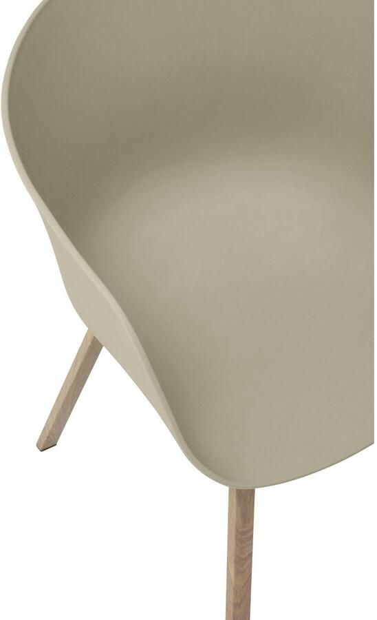 SalesFever Kuipstoel Lund Designer Schalenstuhl-Set Metalen poten in hout-look (set 2 stuks) - Foto 5