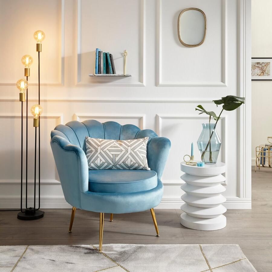 SalesFever Loungestoel Clam Design Loungesessel opvallend schelpdesign