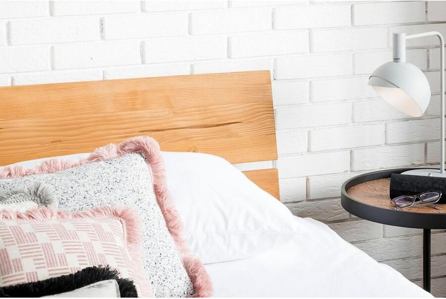 SalesFever Massief houten ledikant Eik: Elegant bed van massief hout Traditie ontmoet modern: uniek balkenbed met Y-poten - Foto 7