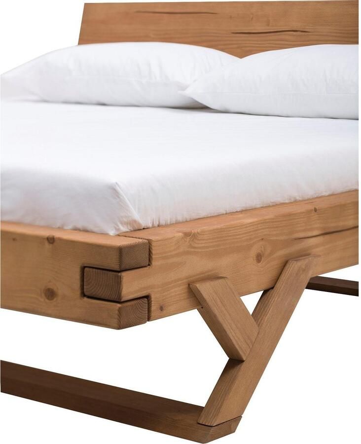 SalesFever Massief houten ledikant Eik: Elegantes Massivholzbett