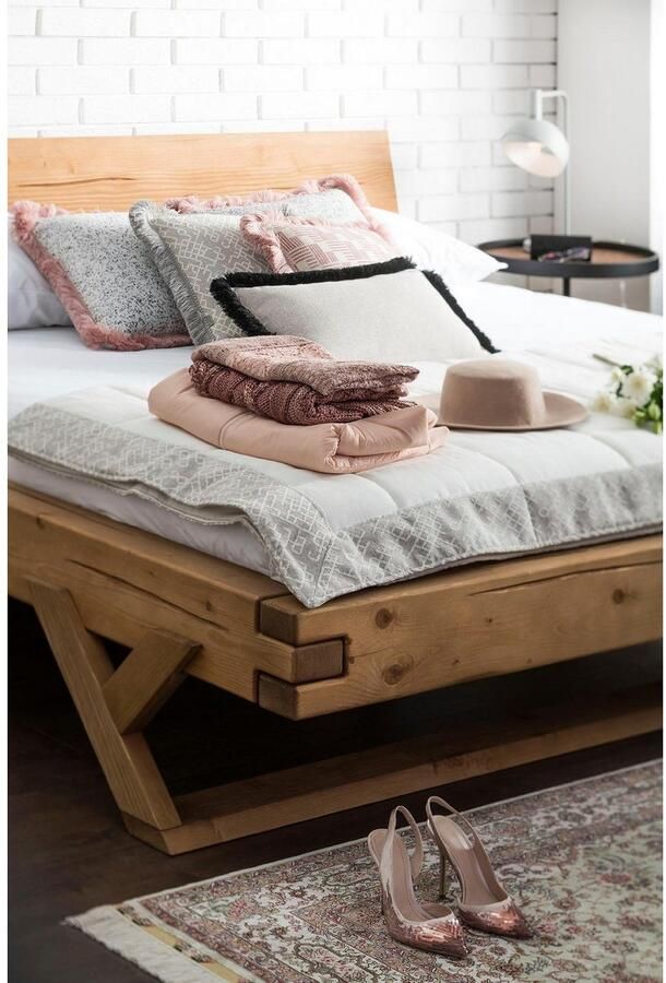 SalesFever Massief houten ledikant Eik: Elegantes Massivholzbett - Foto 3