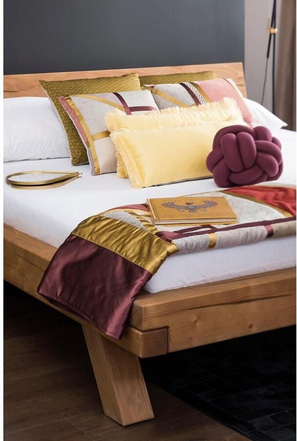 SalesFever Massief houten ledikant Eik Naturbelassenes Massivholzbett Balkenbed in rustieke landelijke look - Foto 3