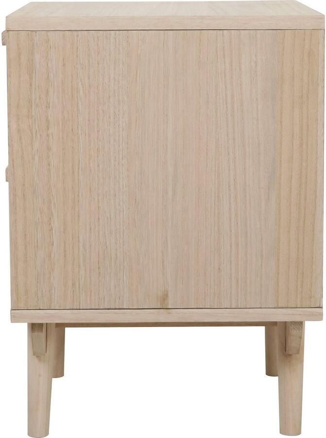 Nachtkastje Freja Rotan MDF Breedte 42 cm Hoogte 50 cm Diepte 36 cm Met lades Met planken Zonder deuren - Foto 6