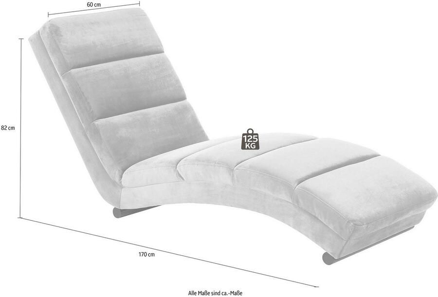 SalesFever Relaxfauteuil Komfortable Loungeliege met breedtestiksels