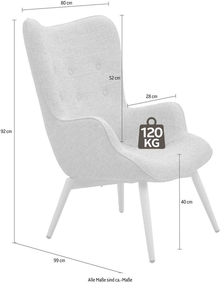 SalesFever Relaxfauteuil Komfortabler Relaxsessel zum Entspannen met decoratieve capitonnage - Foto 7