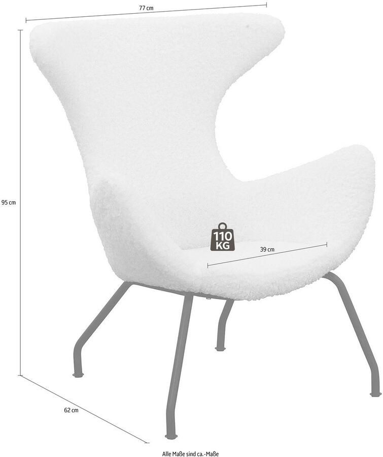 SalesFever Relaxfauteuil Komfortabler Relaxsessel zum Entspannen met zachte bekleding van imitatiebont - Foto 3