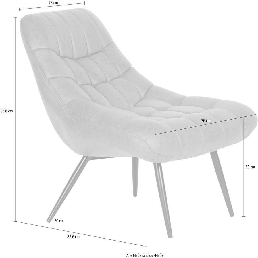 SalesFever Relaxfauteuil Comfortabele fauteuil om te ontspannen XXL-zitoppervlak met weelderige stiksels - Foto 3
