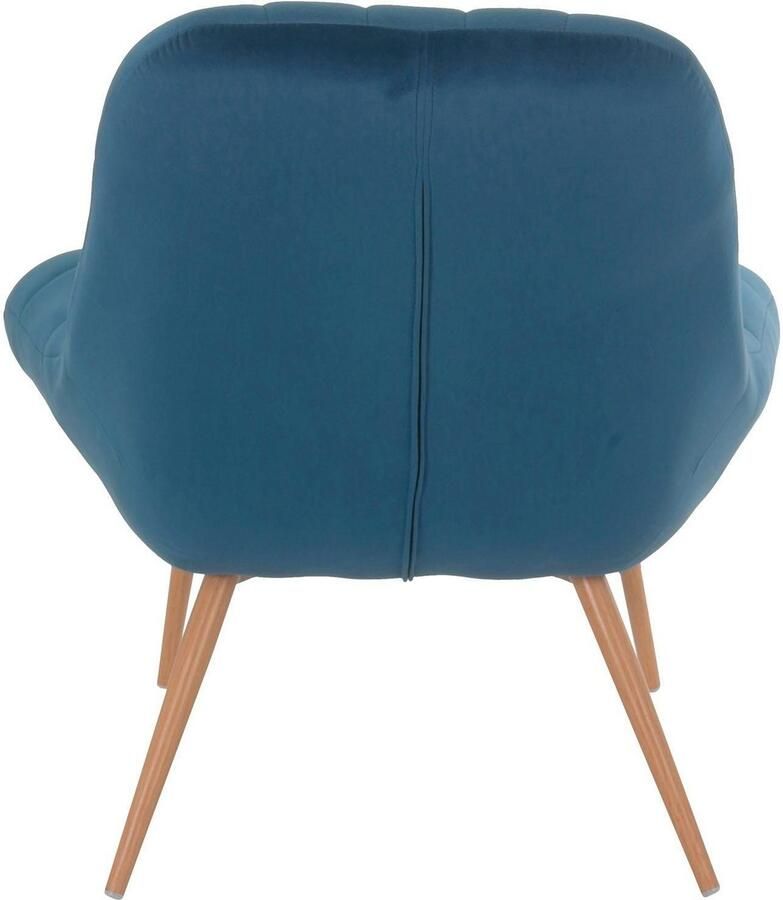 SalesFever Relaxfauteuil Toulon Komfortabler Loungesessel met xxl-stiksels met zwarte of naturelkleurige poten - Foto 5