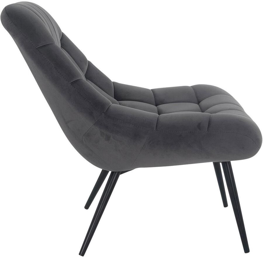 SalesFever Relaxfauteuil Toulon Komfortabler Loungesessel met xxl-stiksels met zwarte of naturelkleurige poten - Foto 1