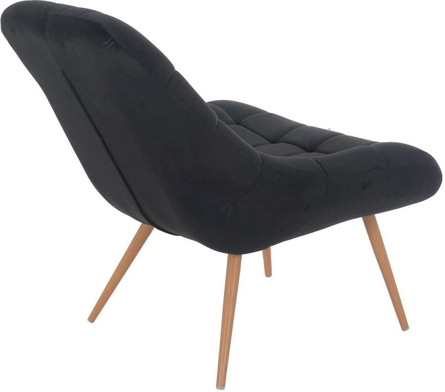 SalesFever Relaxfauteuil Toulon Komfortabler Loungesessel met xxl-stiksels met zwarte of naturelkleurige poten - Foto 3