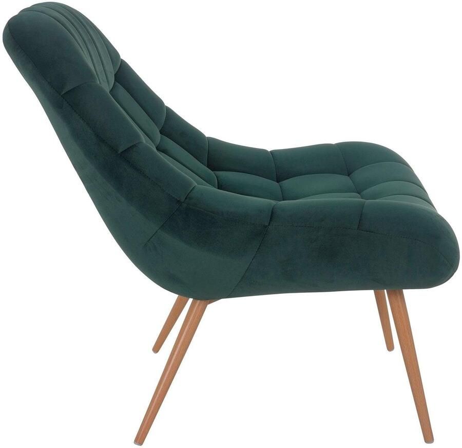 SalesFever Relaxfauteuil Toulon Komfortabler Loungesessel met xxl-stiksels met zwarte of naturelkleurige poten