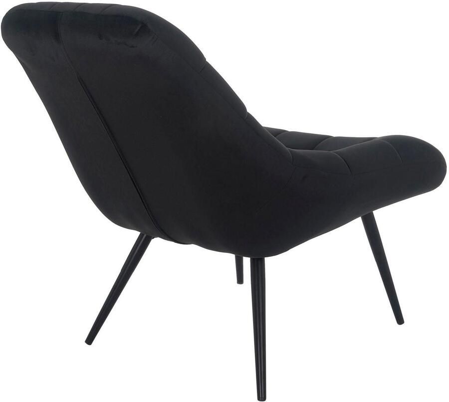 SalesFever Relaxfauteuil Toulon Comfortabele loungestoel met xxl-stiksels met zwarte of naturelkleurige poten