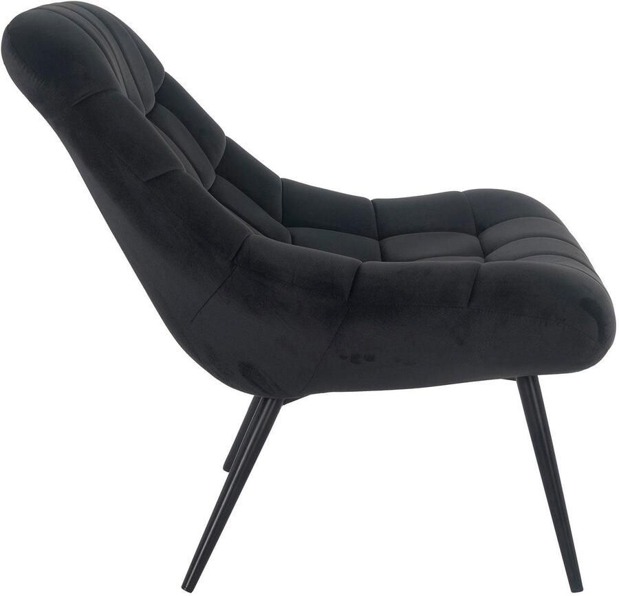 SalesFever Relaxfauteuil Toulon Komfortabler Loungesessel met xxl-stiksels met zwarte of naturelkleurige poten