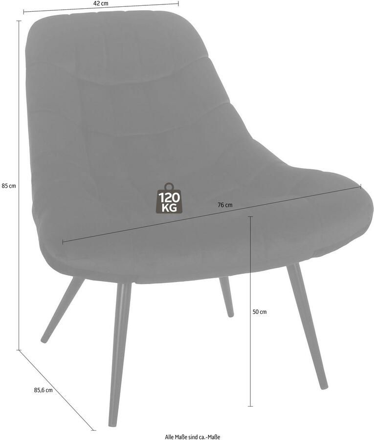 SalesFever Relaxfauteuil Toulon Komfortabler Loungesessel met xxl-stiksels met zwarte of naturelkleurige poten - Foto 2