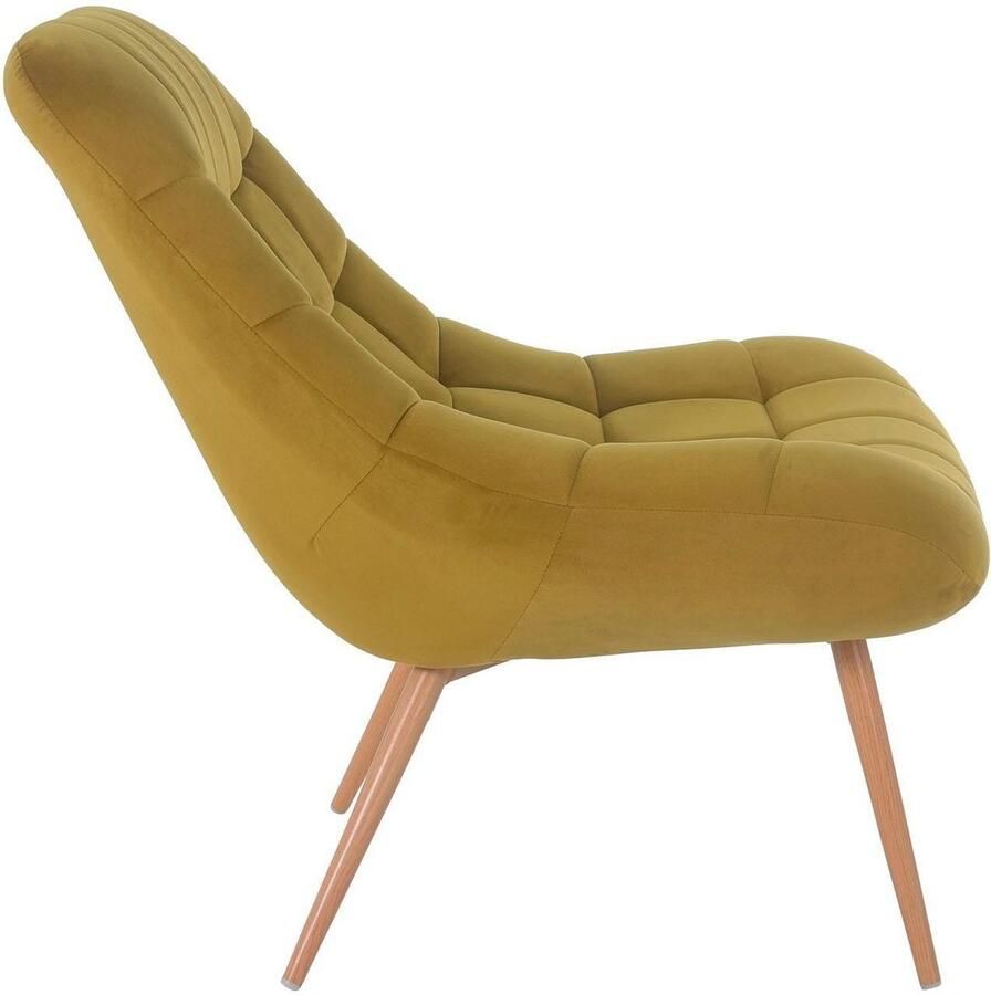 SalesFever Relaxfauteuil Toulon Komfortabler Loungesessel met xxl-stiksels met zwarte of naturelkleurige poten