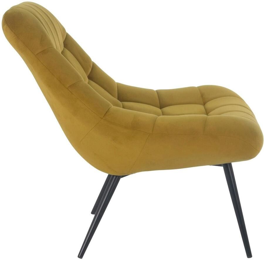 SalesFever Relaxfauteuil Toulon Komfortabler Loungesessel met xxl-stiksels met zwarte of naturelkleurige poten