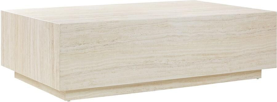 SalesFever Salontafel Almeria Beistelltisch: Stilvoller Couchtisch 120 75 cm rechthoekig 120x75 cm in marmerlook gefolieerd - Foto 3