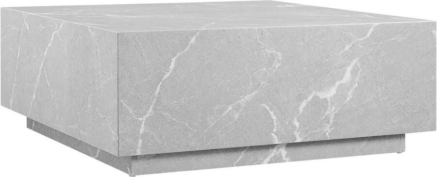 SalesFever Salontafel Almería Couchtisch: Beistelltisch mit Schwebe-Effekt vierkant 90x90 cm in marmerlook gefolieerd - Foto 3