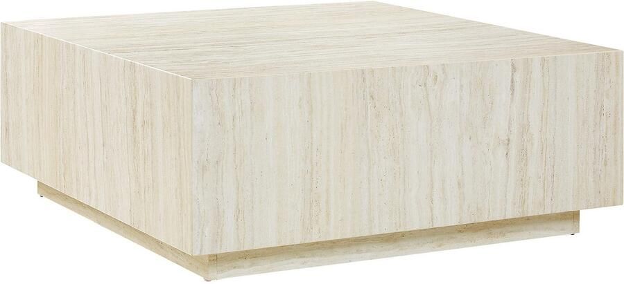 SalesFever Salontafel Almería Couchtisch: Beistelltisch mit Schwebe-Effekt vierkant 90x90 cm in marmerlook gefolieerd - Foto 3