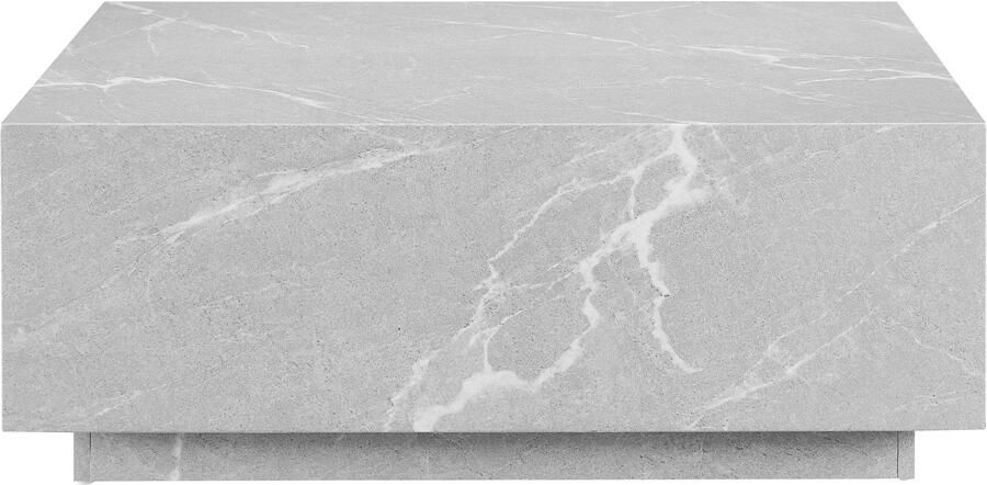 SalesFever Salontafel Almería Couchtisch: Beistelltisch mit Schwebe-Effekt vierkant 90x90 cm in marmerlook gefolieerd - Foto 2