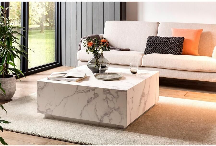 Artistiq Living Artistiq Salontafel Marlenne Marmerlook 90 x 90cm Vierkant - Foto 4